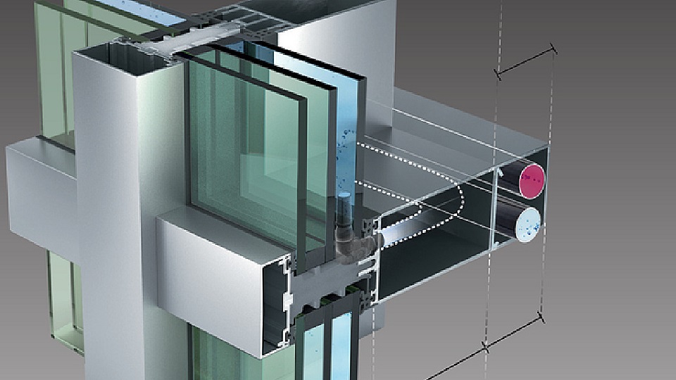 An animated snapshot of water-filled glass